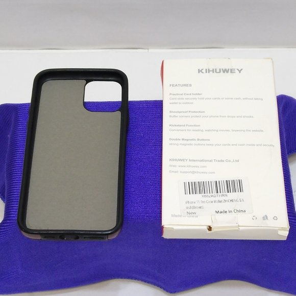 iPhone 11 Pro Case Wallet 5.8 Inch Brown Shock Protection Card Holder NWOT - Picture 6 of 7